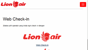 cara check in pesawat Lion Air